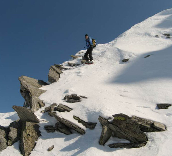 Descente sur l'arête