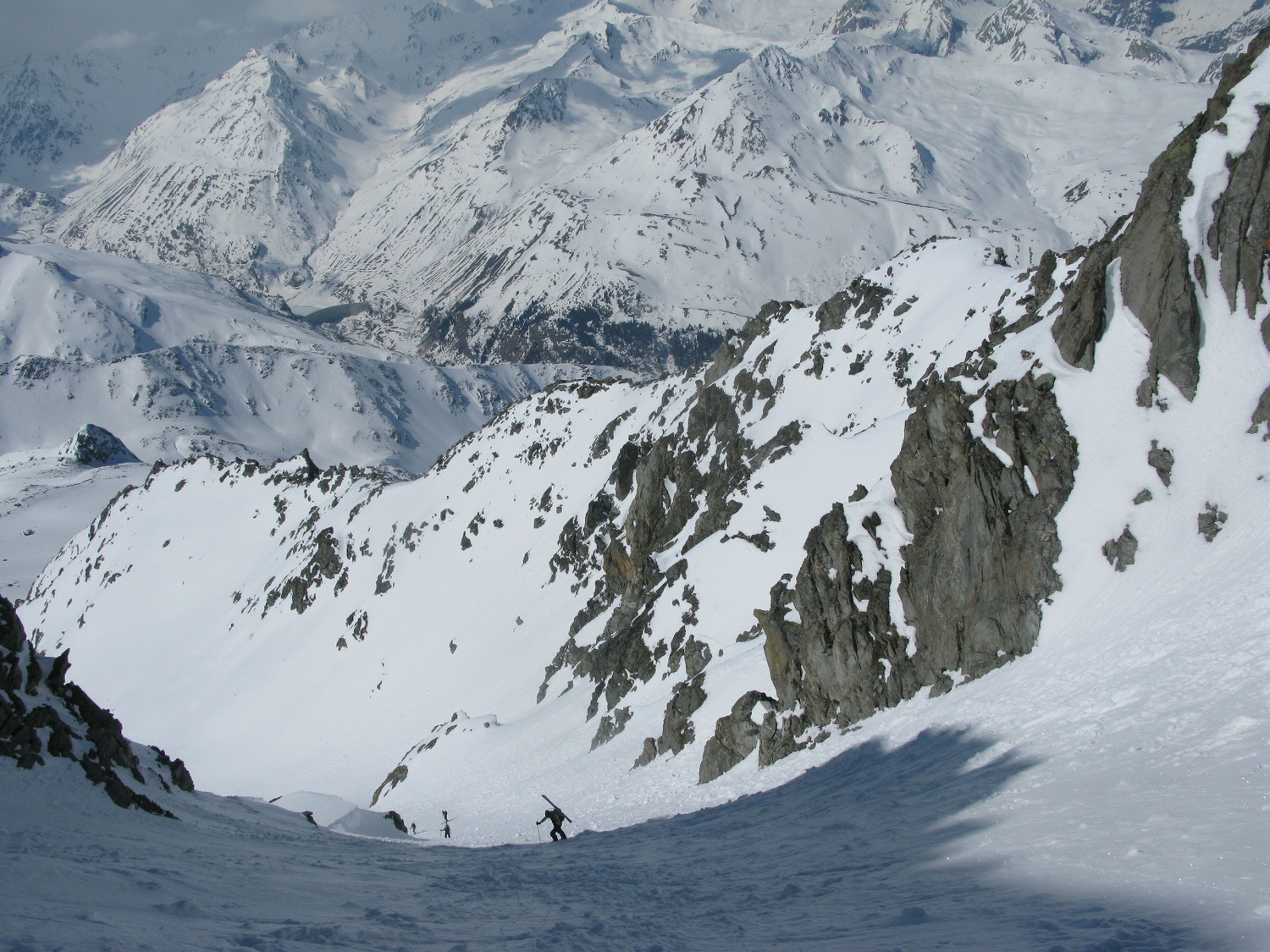 Le couloir SW dans sa partie basse ...