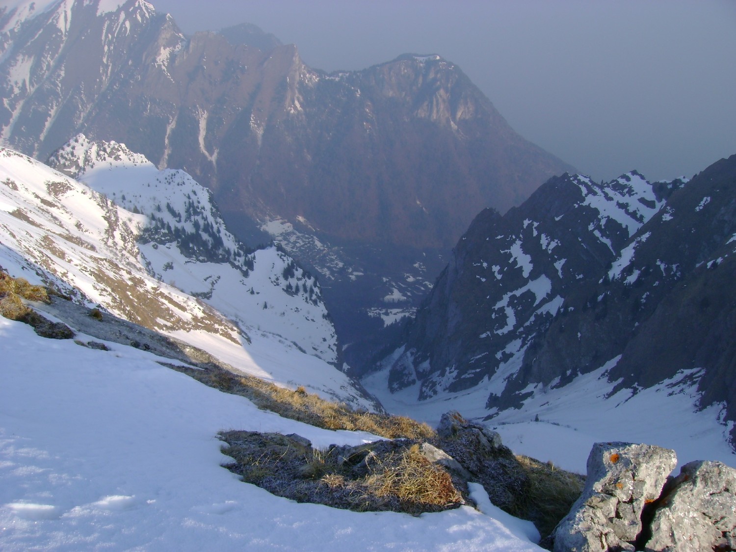 Grande Jumelle: vue sur la combe NW des Jumelles