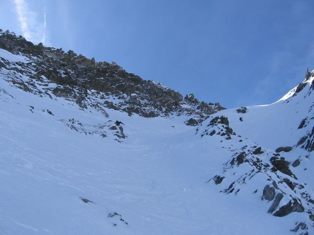 Le haut du couloir N, pointe de Chaborgne