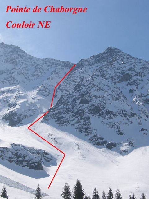 Couloir NE, pointe de Chaborgne