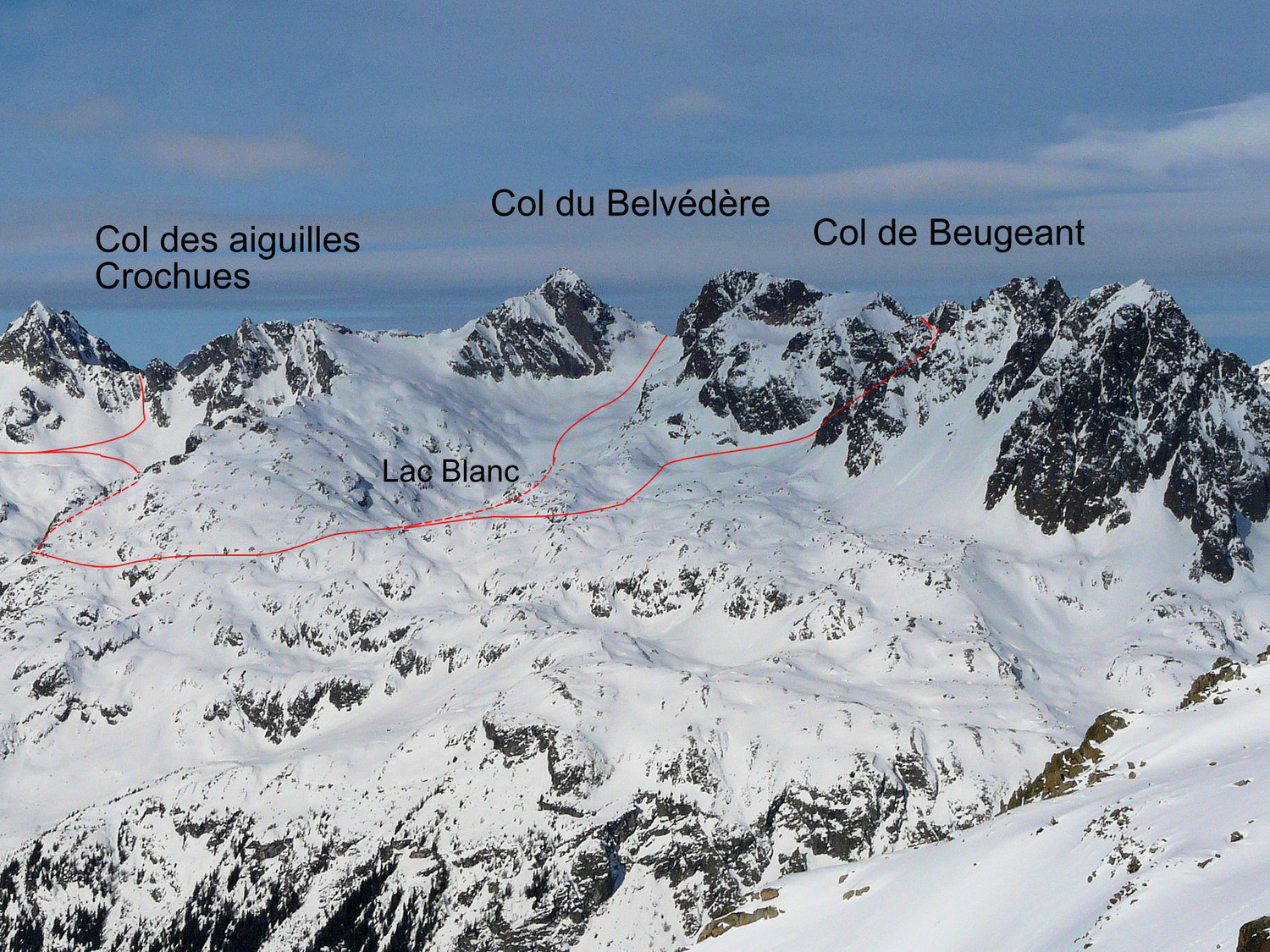 Les Aiguilles Rouges itinéraires depuis le haut des remontées mécaniques de la Flégère