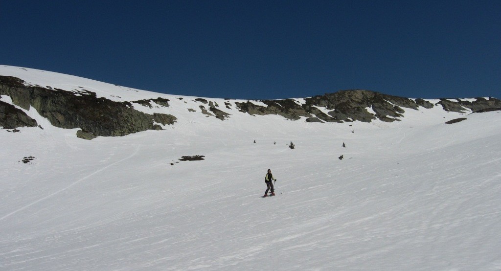 Ma douce dans la première partie de la descente