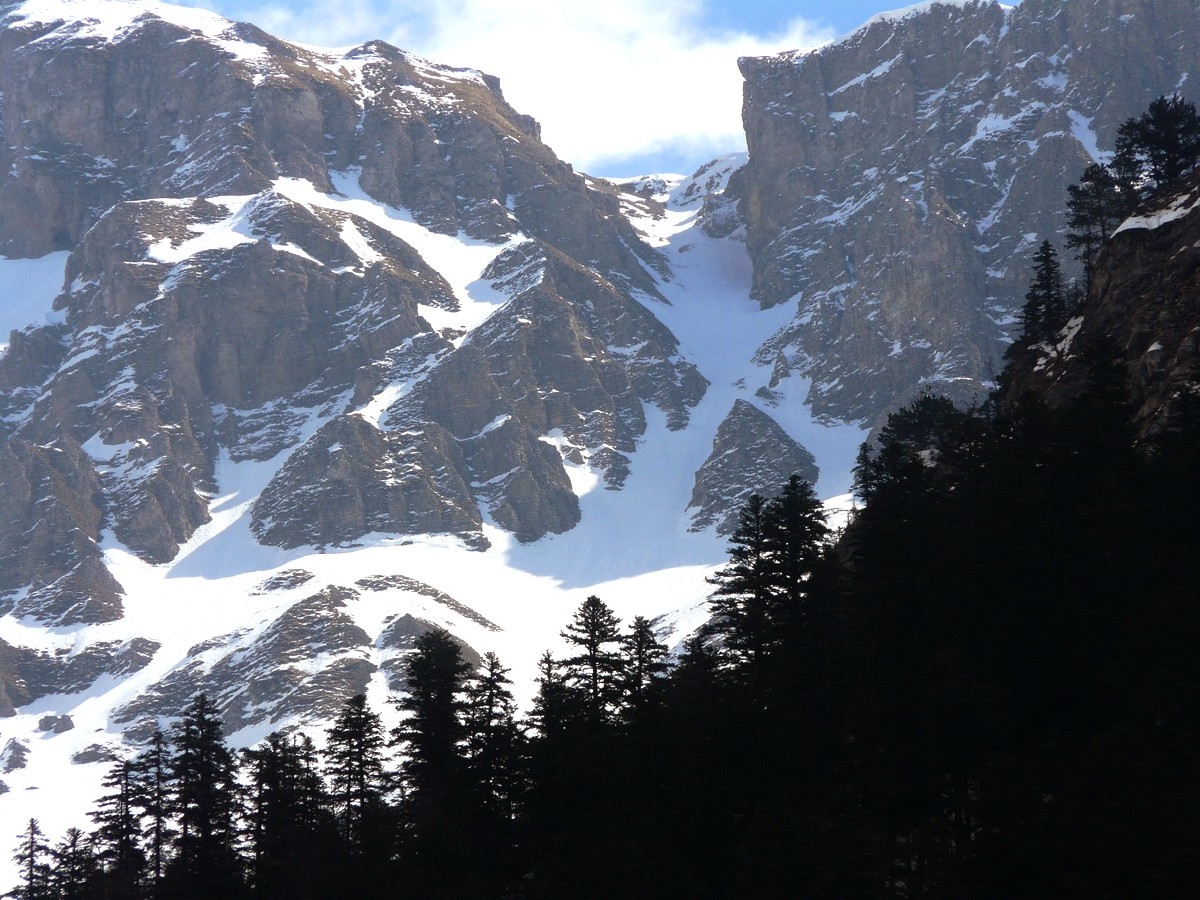 Crête des Grépoux - couloir de droite