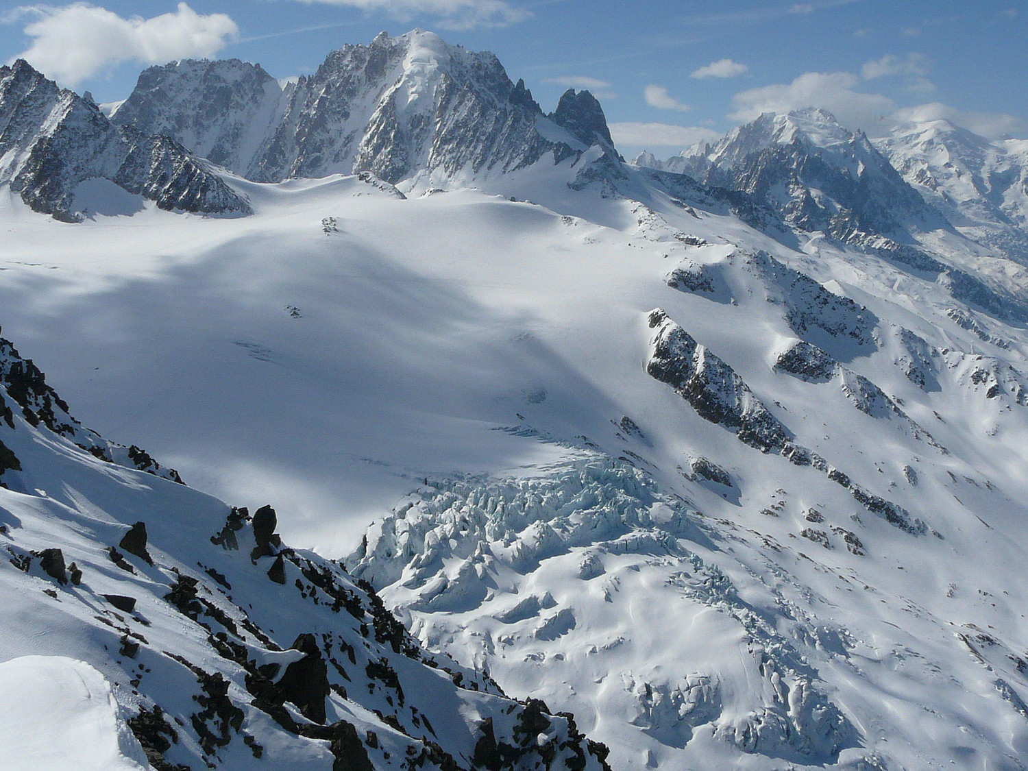 Glacier du Tour depuis la pointe de Bron
