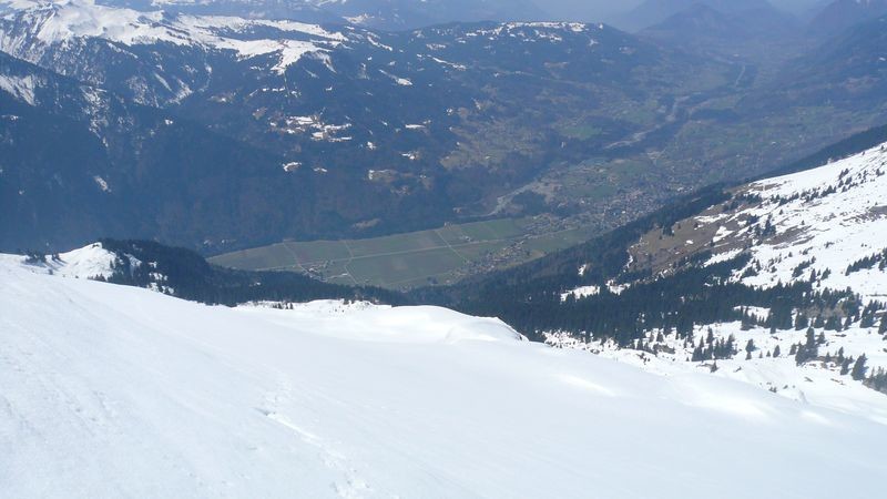 Viser Vallon d'en Haut pour la descente
