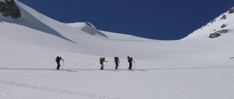 Montée sous le col