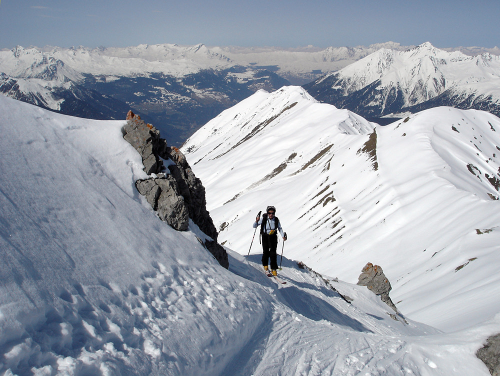 percorso in cresta, poco prima della vetta del Büelenhorn
