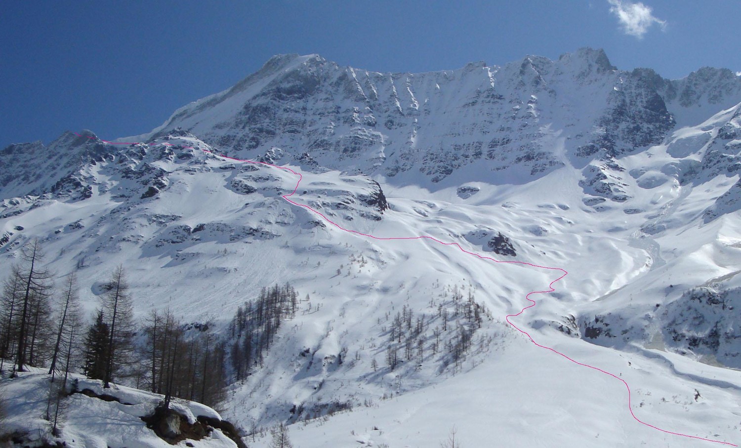 Breithorn et au pied tout à gauche: Gletscherspitza