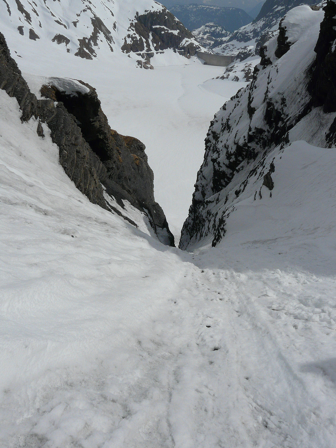 Le couloir dans la face E de la tête du Grenairon
