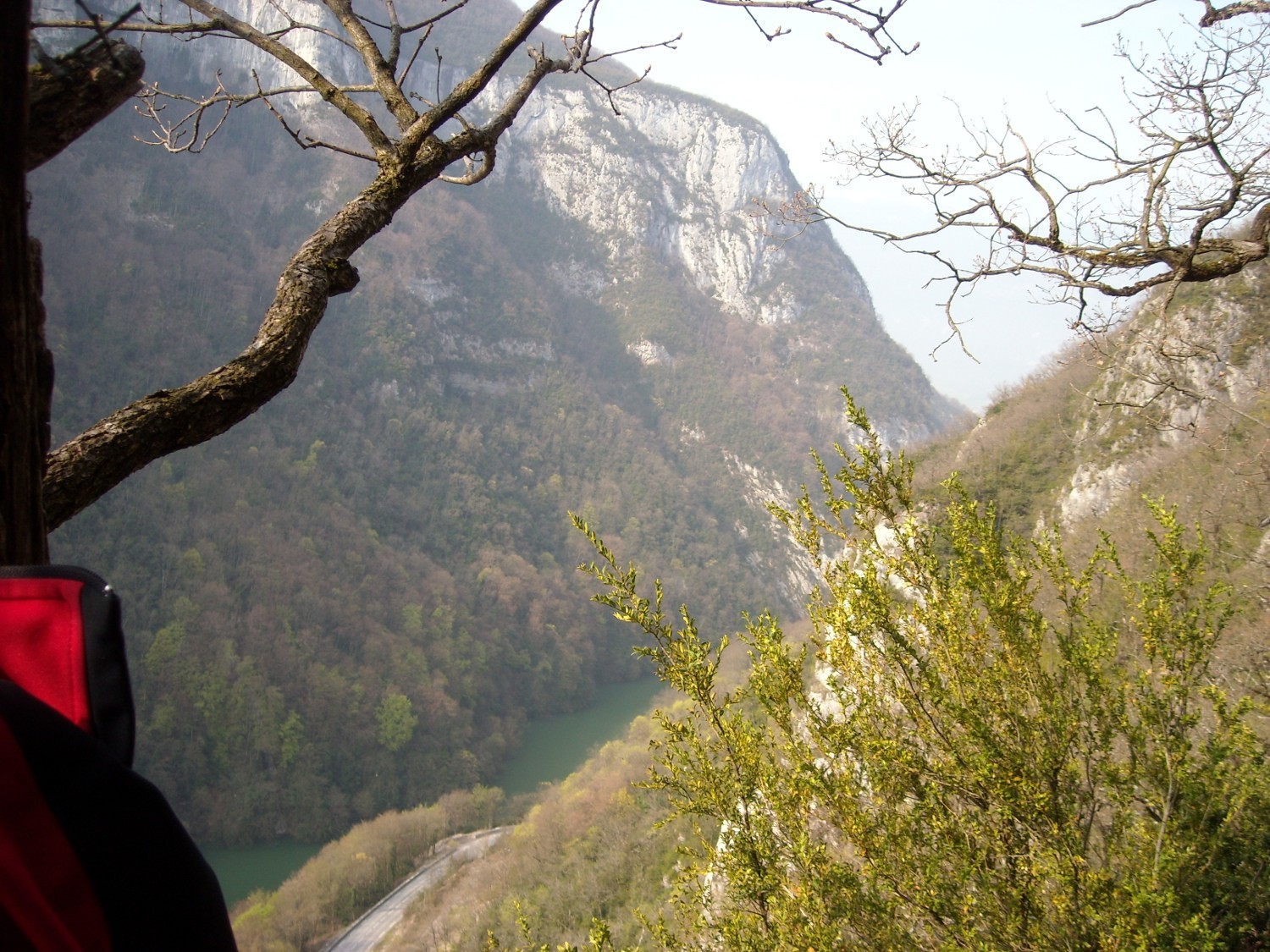 Vue depuis le départ de la voie.