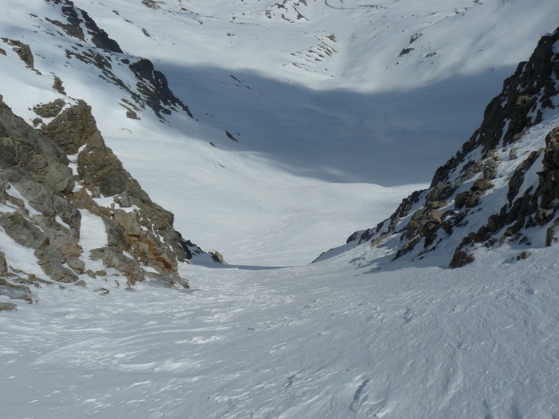 il canalino in fondo alla val d'Arlas
