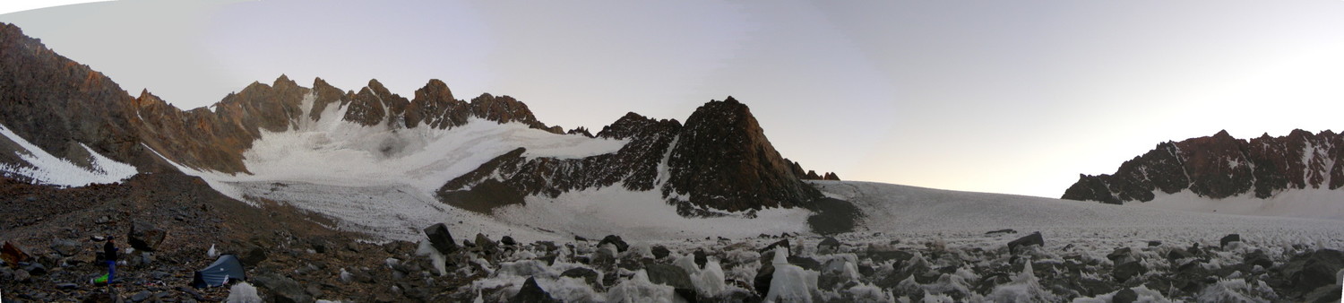 Nuestro campamento en el glaciar.