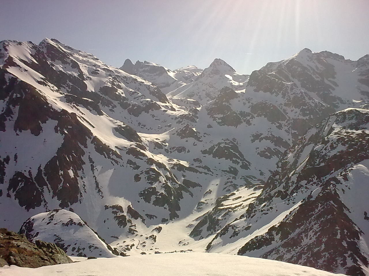 Vue depuis sommet sur Gd pic de belledonne, domenons