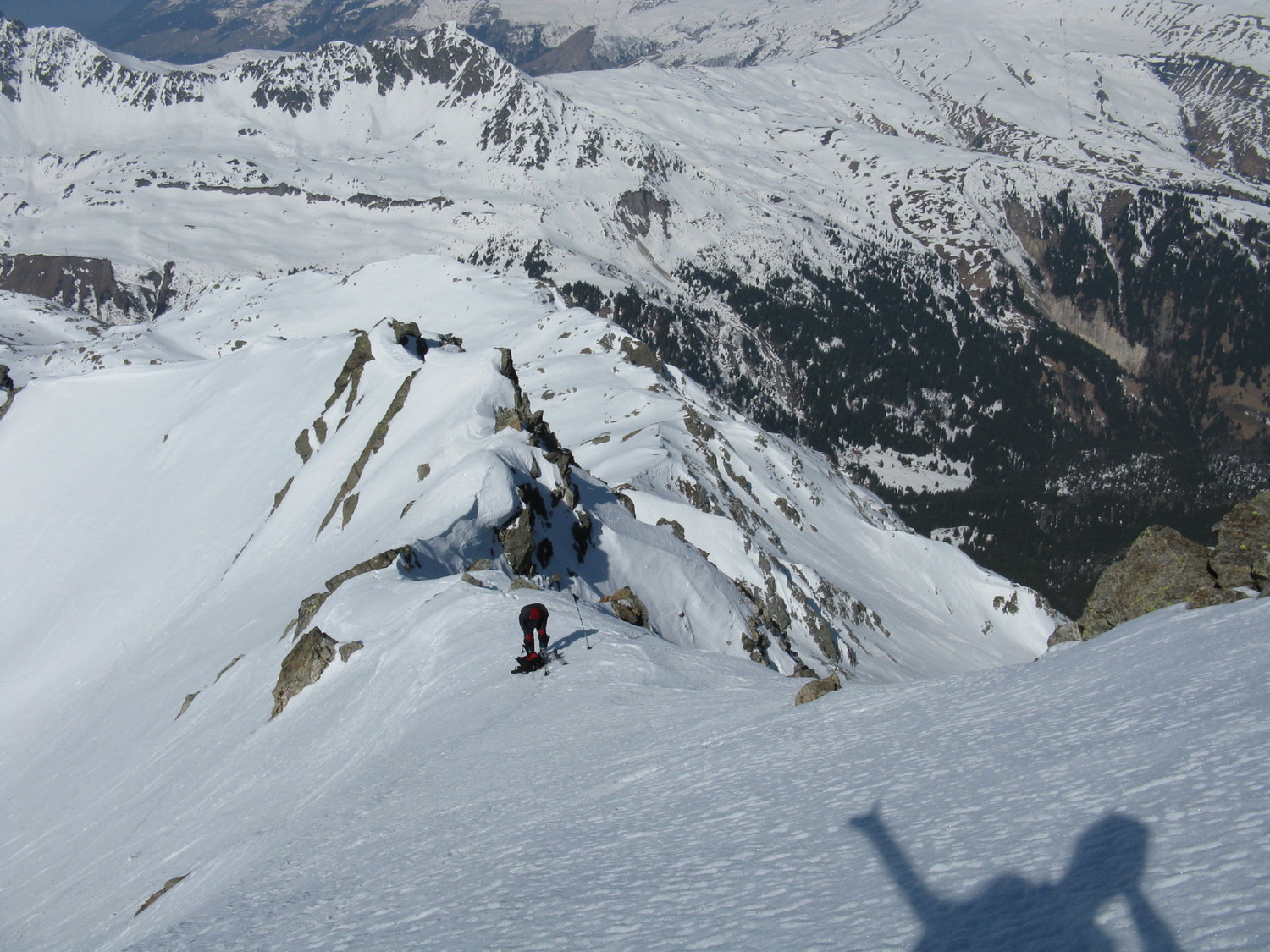 Sur l'arete en rejoignant l'épaule
