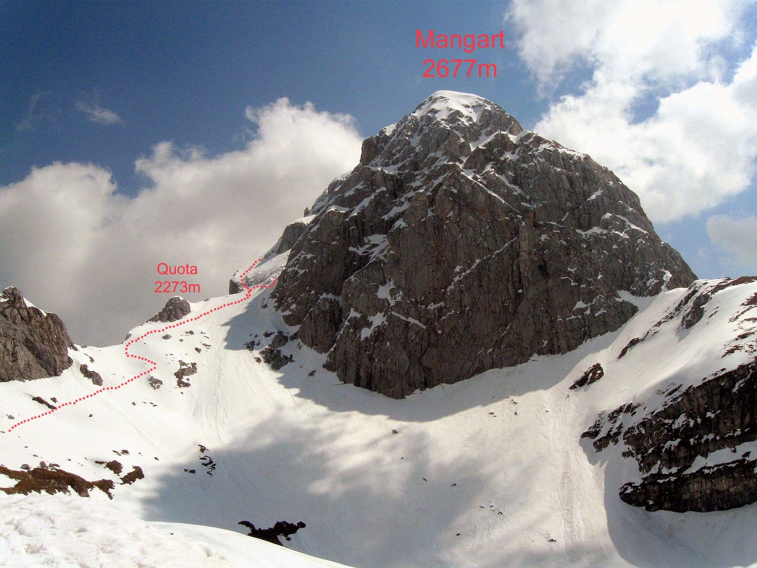 vista dalla forcella della Lavina