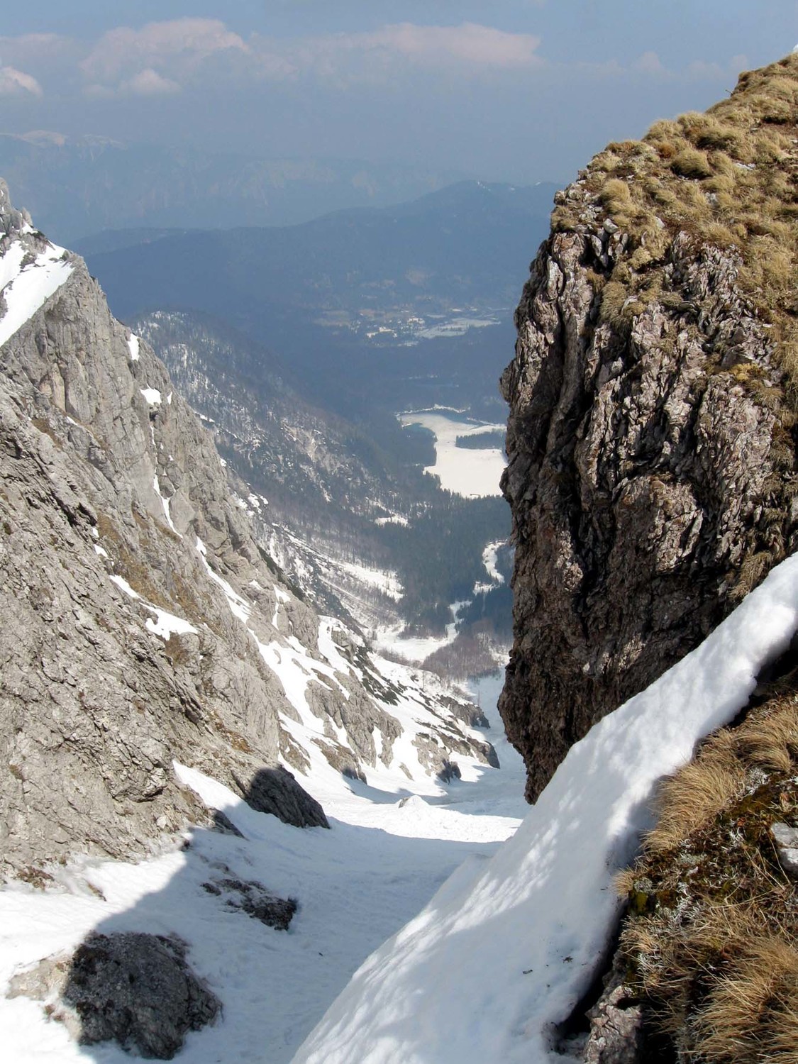 la discesa dalla forcella della Lavina