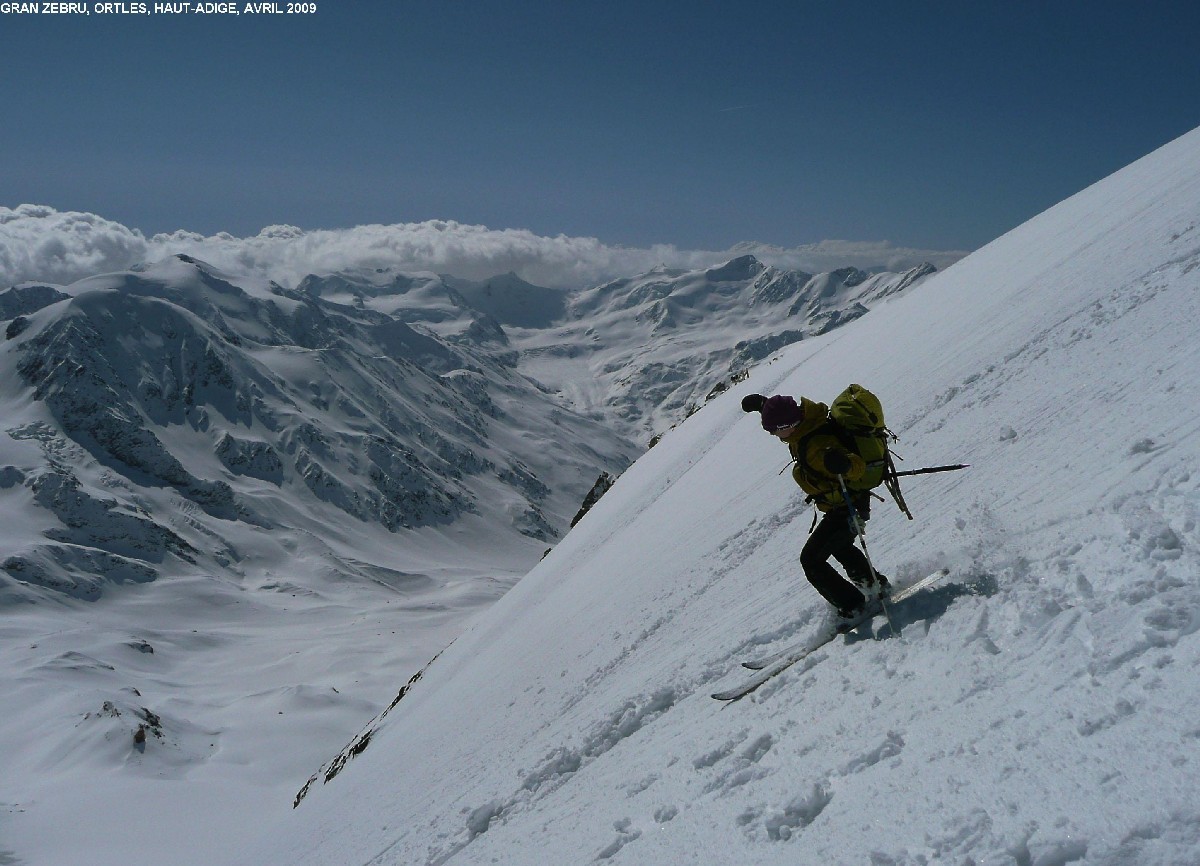 Descente du Gran Zebru vers 3600m