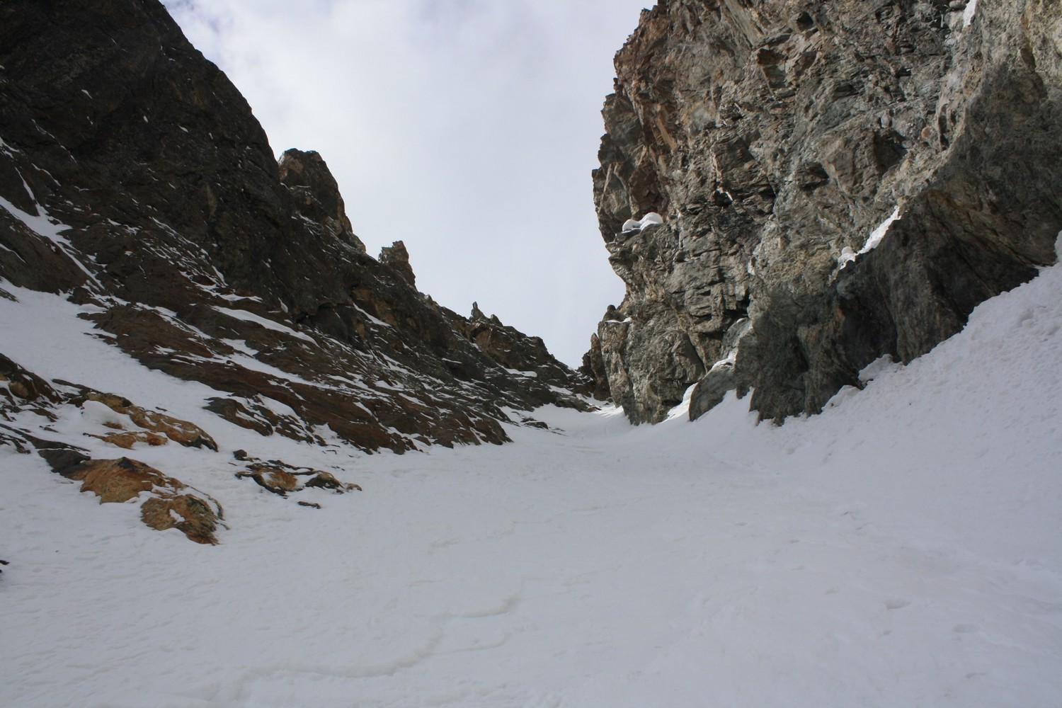 La Brèche du Rouget et le tiers supérieur du couloir E