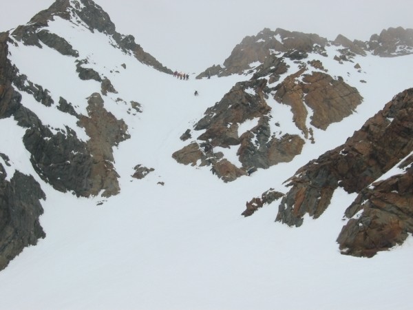 Scendendo dalla Wildspitze verso Vent.Il canale sotrto Mitterkar J.