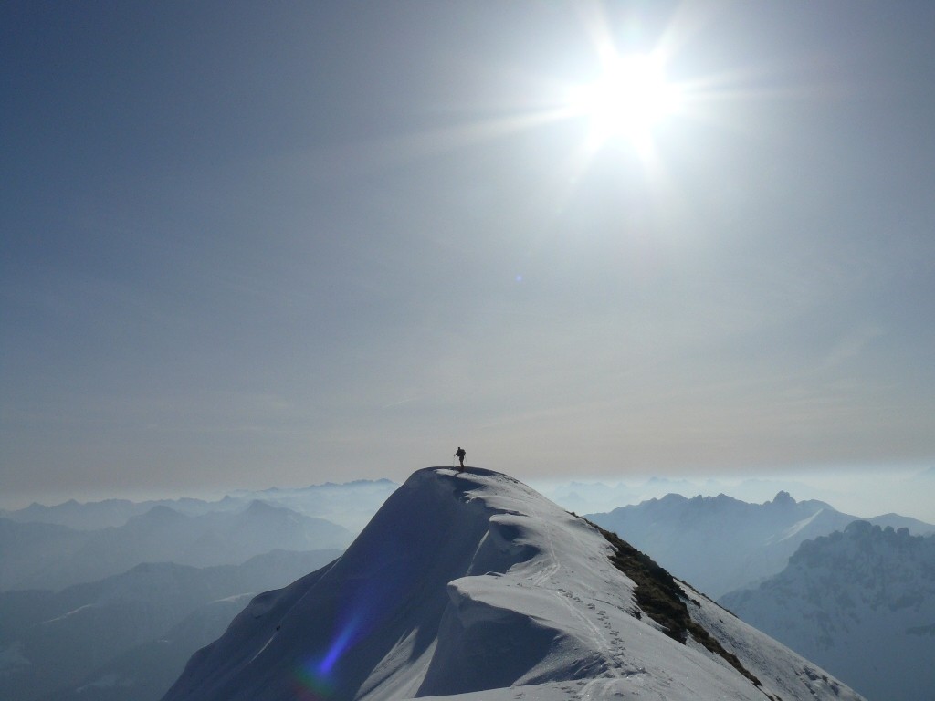 Giovanni sulla cima del Pizzo Mellasc