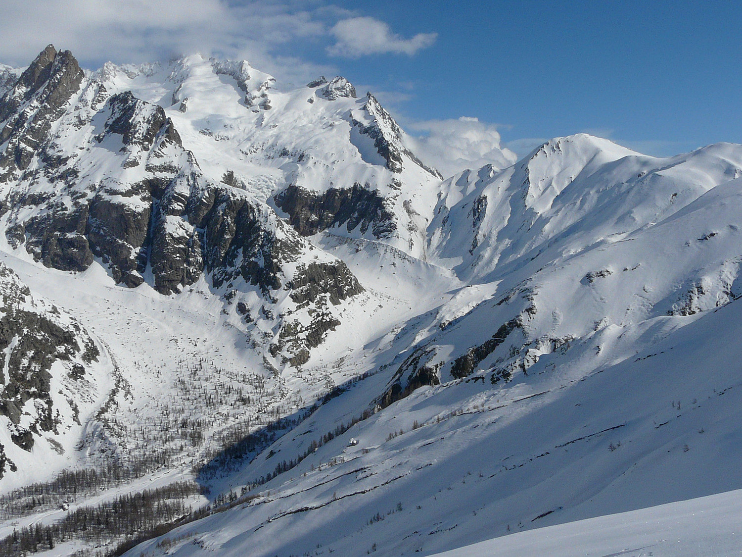 Le bout du val Ferret italien avec le Dolent