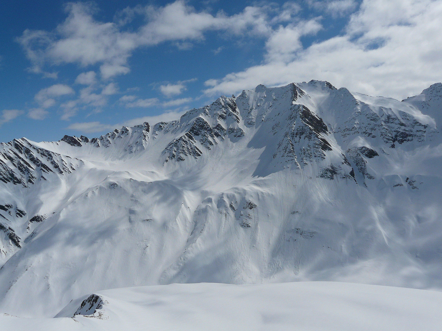 Face W du Grand Golliat depuis Bella Comba (val d'Aoste)