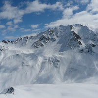 Face W du Grand Golliat depuis Belle Combe