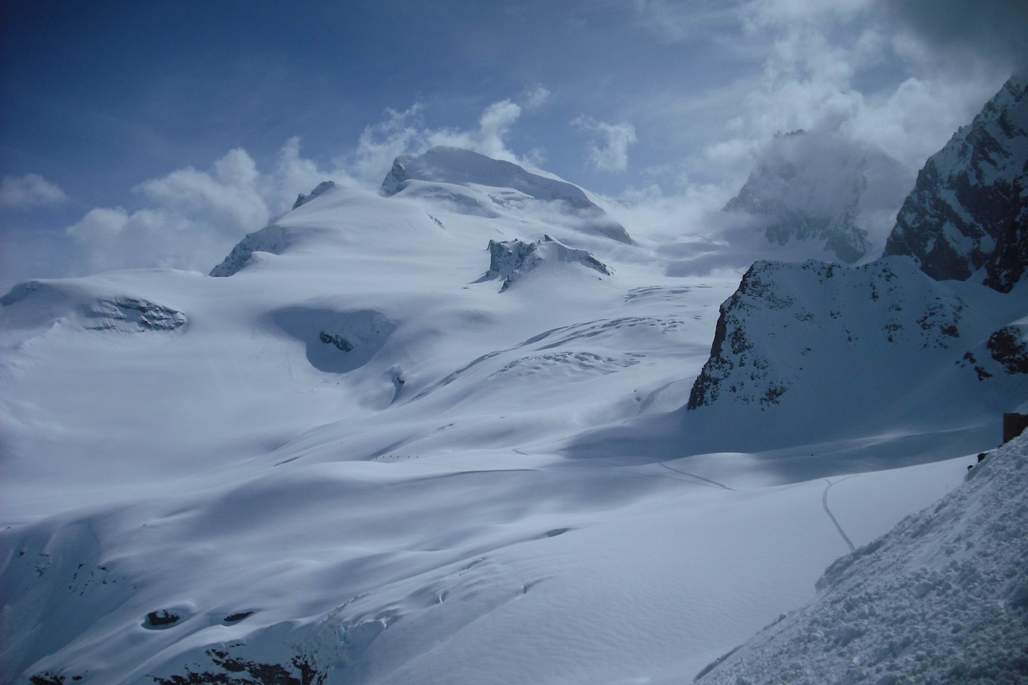 la traccia di salita allo Stralhorn