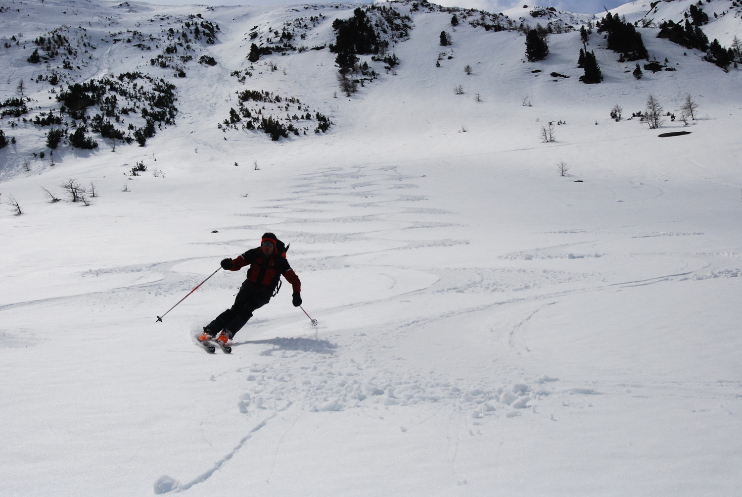 Sempre Gianluca su neve superlativa.