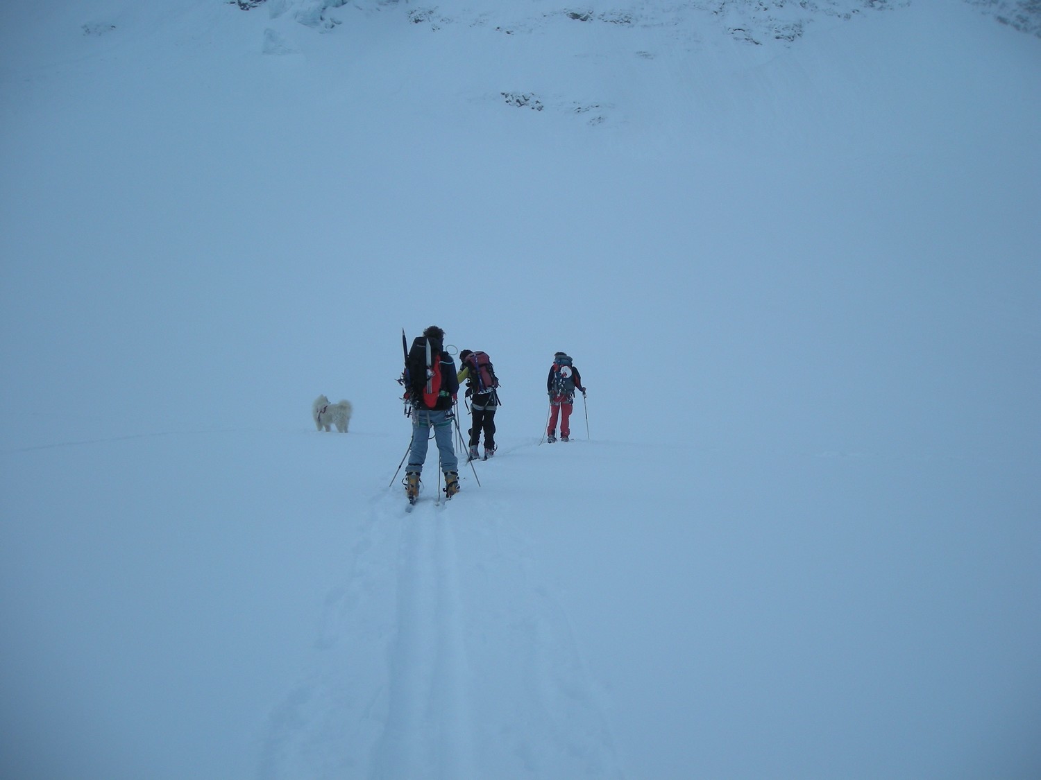 Sur le glacier du haut arolla avant d attaquer le col de l Evèque