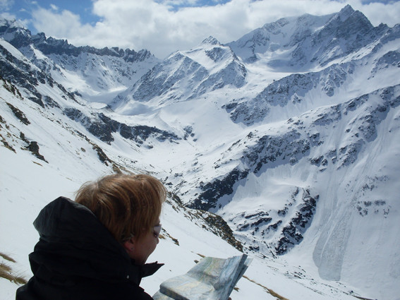 la vue sur le Vélan depuis le sommet de la Penna