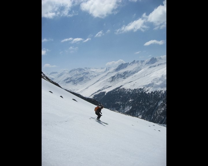 Descente S-W du Hüreli dans l'Avers