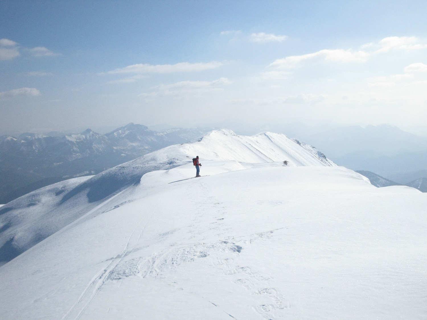 sur les crêtes