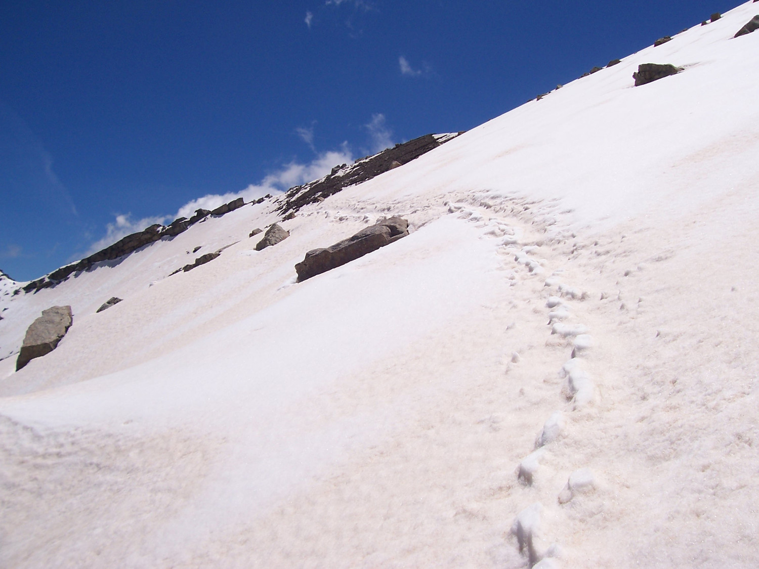 montée vers le col du glacier