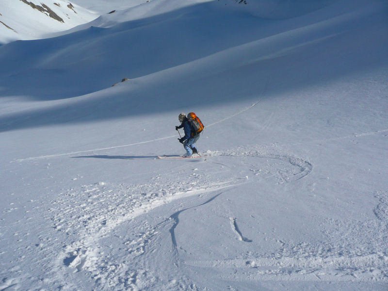 Descente versant N du Col Rouge