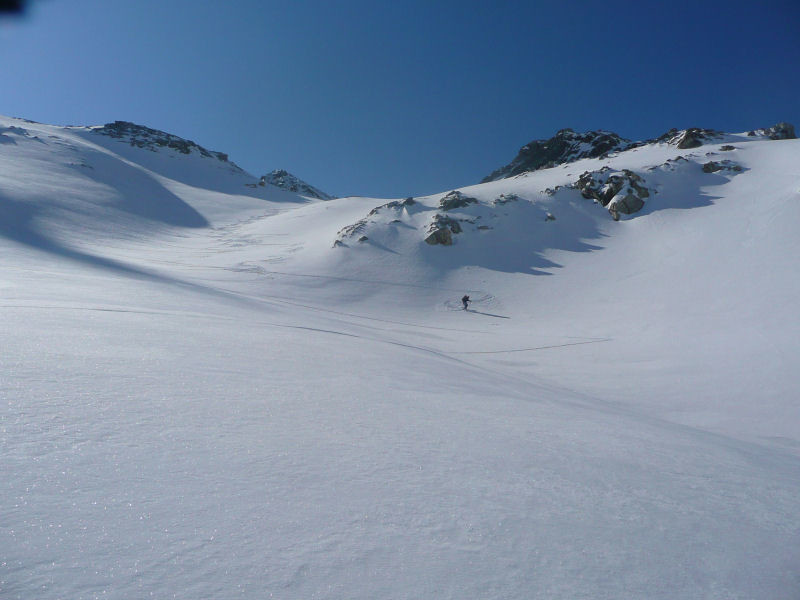Descente versant N du Col Rouge