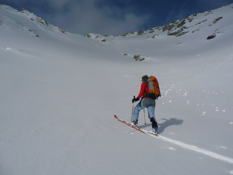 Au pied du petit passage raide vers 2700 m
