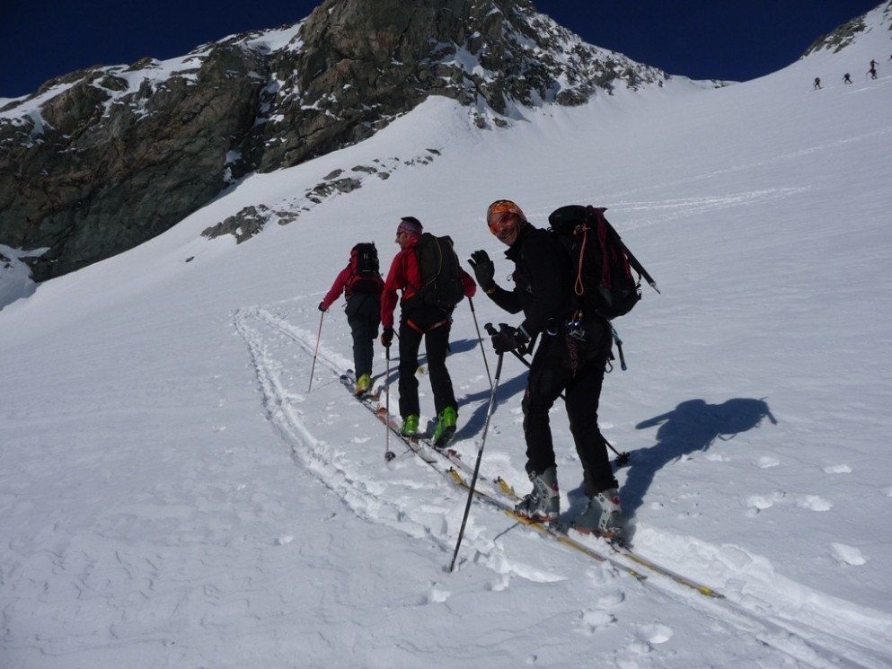 salendo verso il colle del M. Gelé