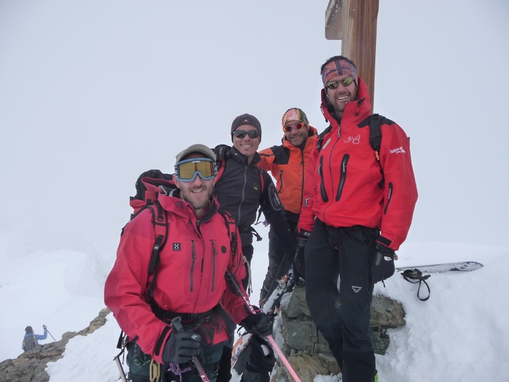 Io, Stefano, Loris e Furia in cima al Gelé