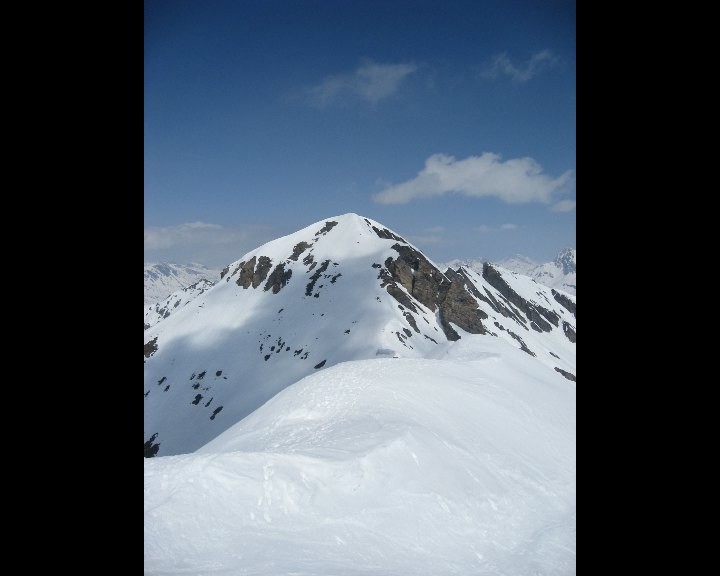 Le sommet du Tscheischhorn vu du Sud