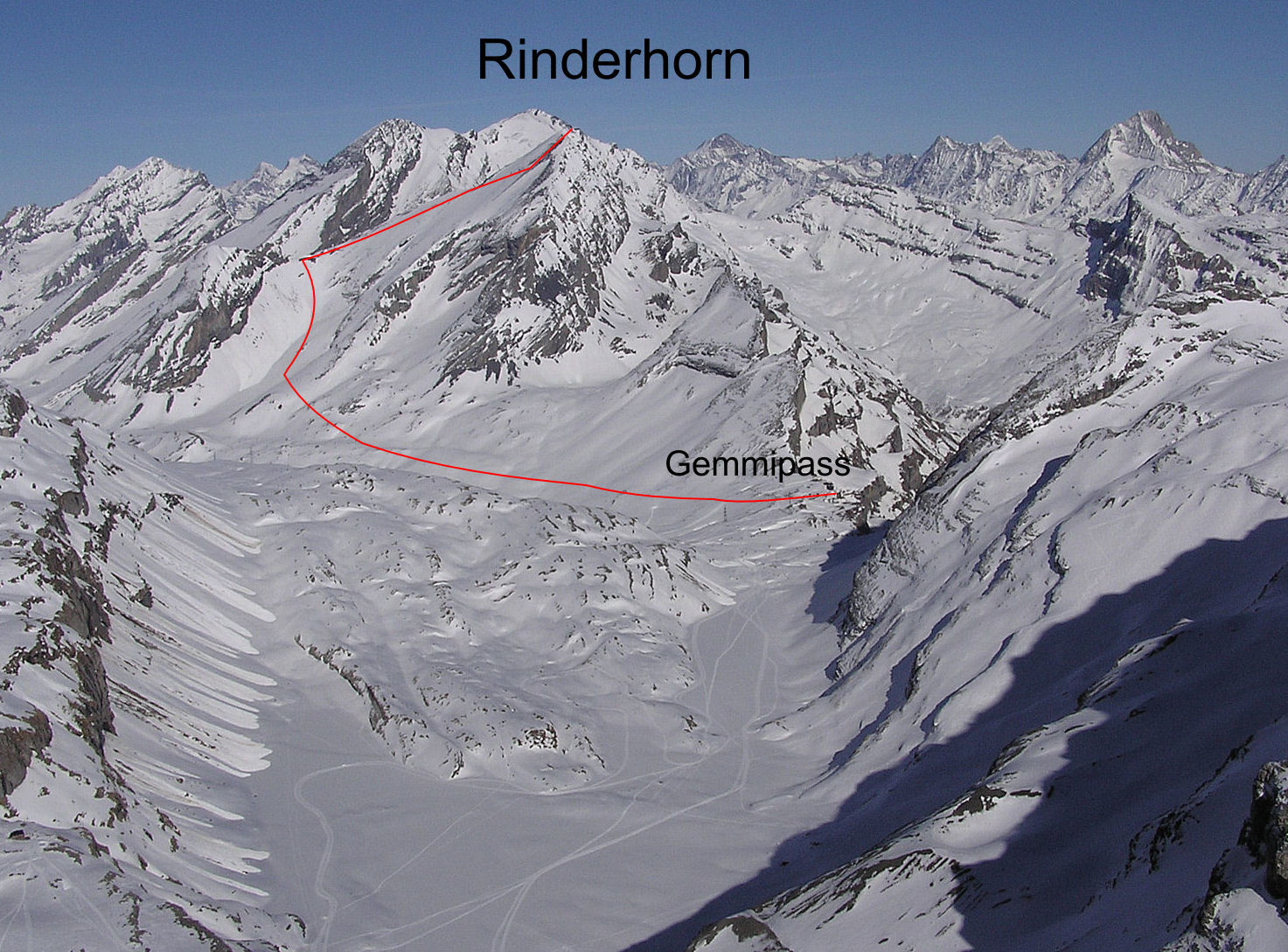 Rinderhorn depuis Gemmipass
