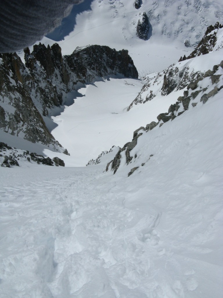 Depuis le couloir de sortie du glacier du milieu