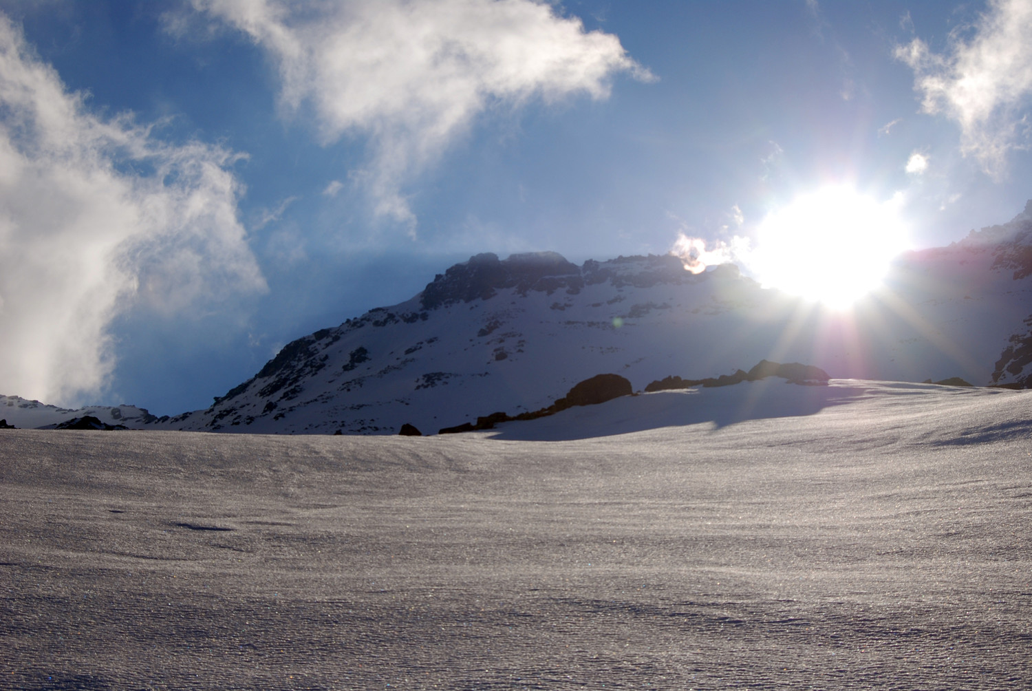 Il versante W del Pizzo di Sterla 2948 m dalla Valle di Sterla