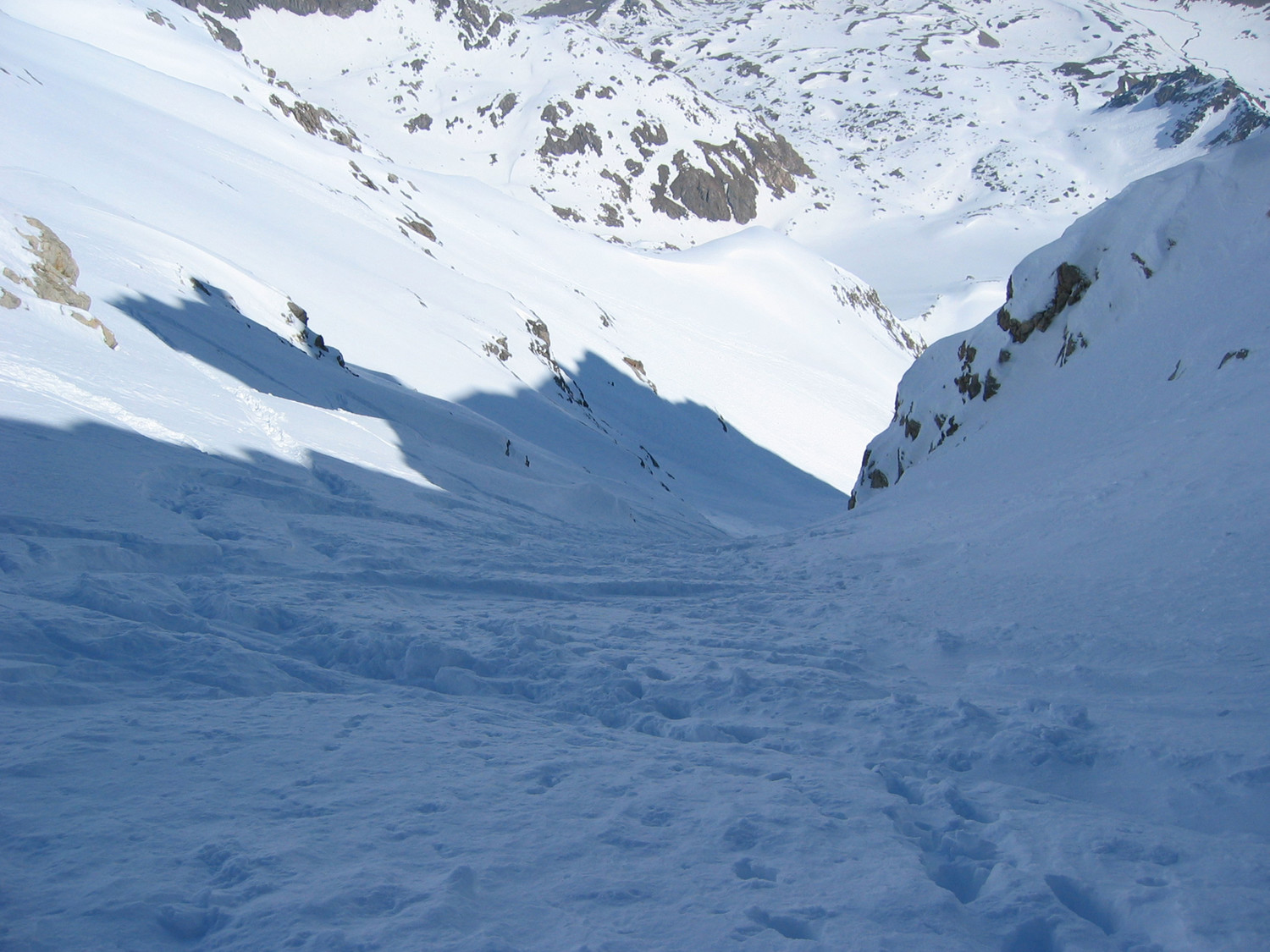 Départ du couloir de Clapière - Galibier
