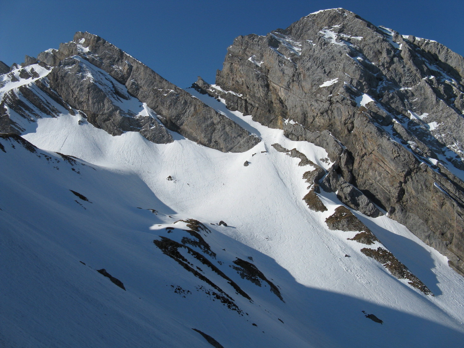 couloir nord paré de joux