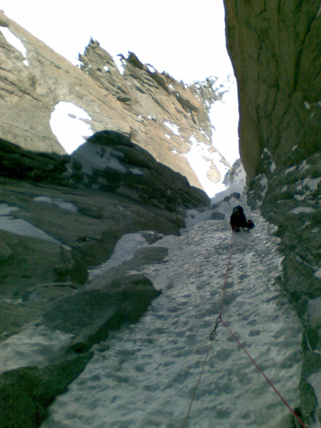 super couloir, dans les pentes de glace