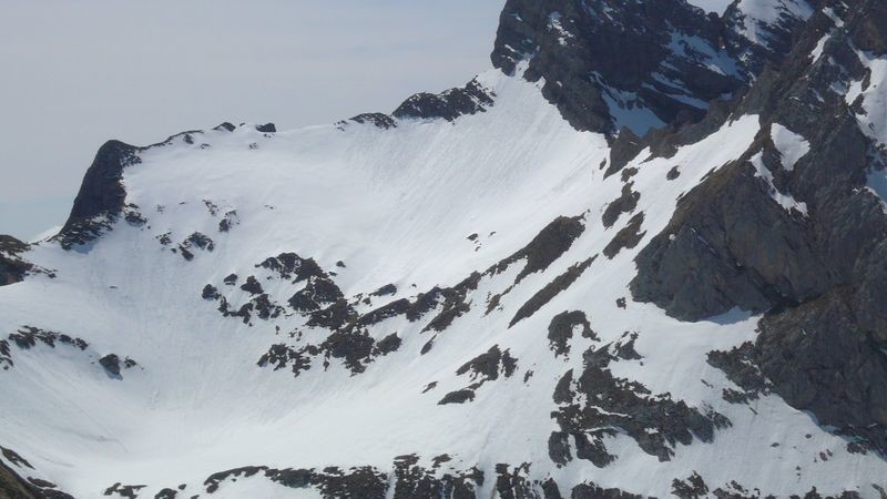 Pente finale du col nord des Pointes Longues
