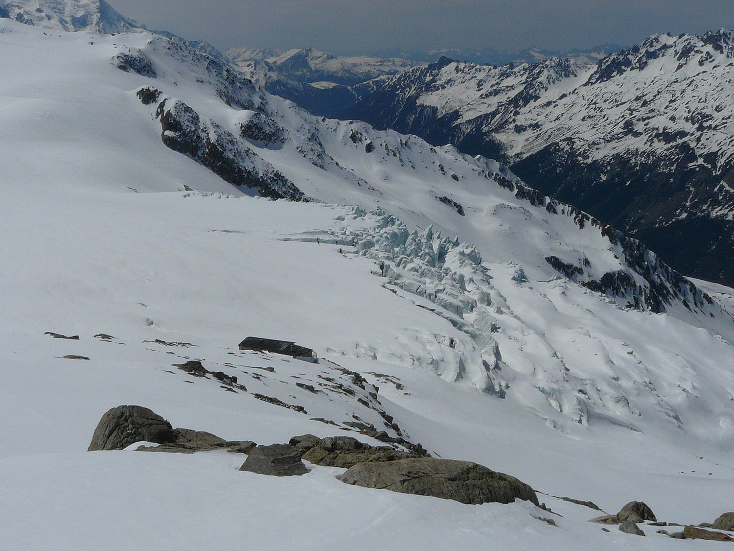 Descente sur le refuge Albert 1er