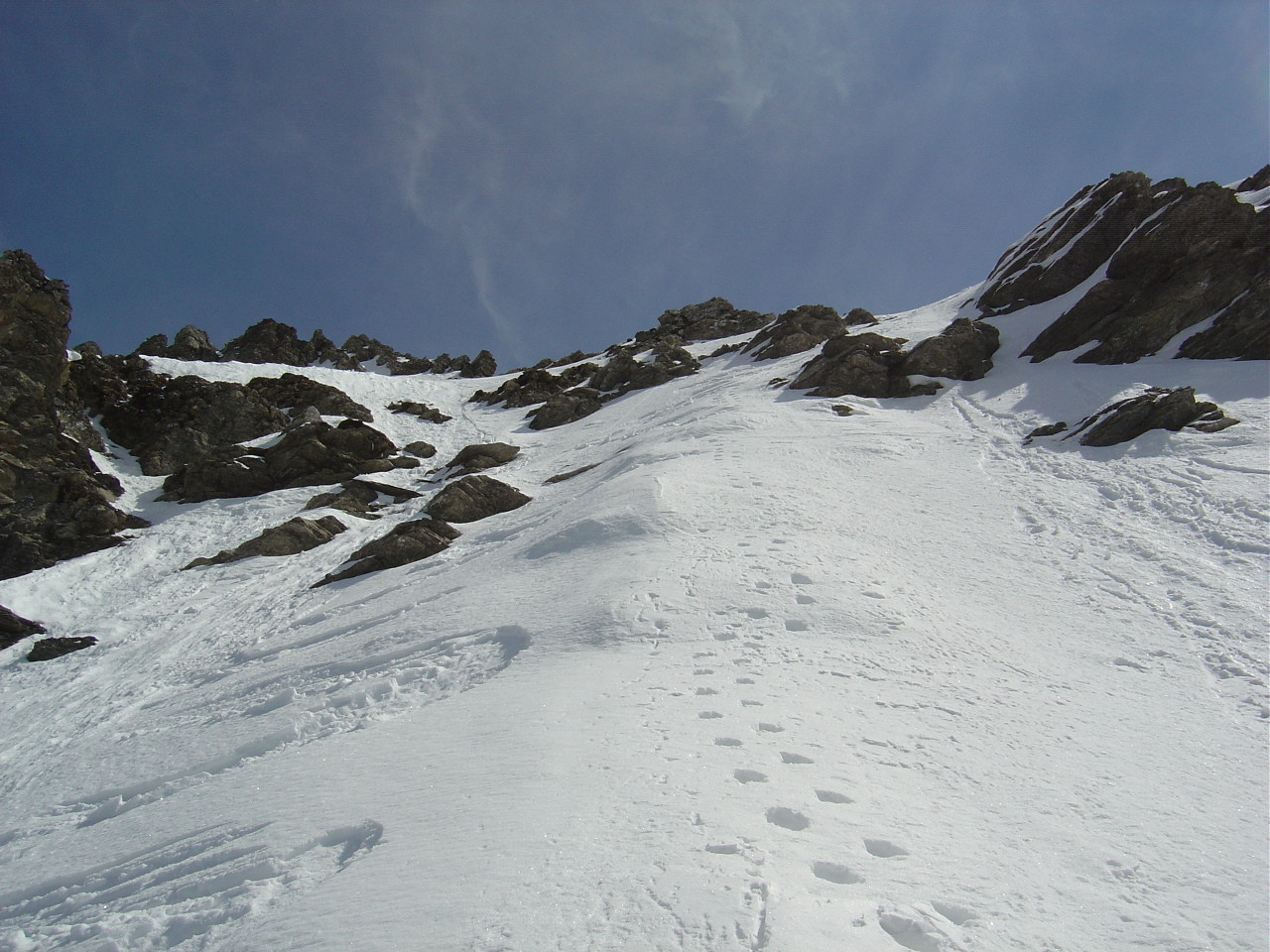 Dans la descente de la face N